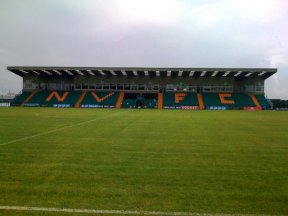 View of main stand at Marston Arena
