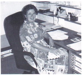 Val Garton at her DCUK desk in 1995
